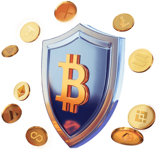 Two-factor authentication and cold storage represented by a security lock